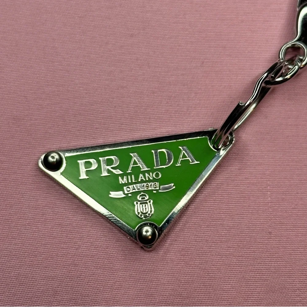 Authentic Bright Green Prada Repurposed Keychain - Picture 5 of 10